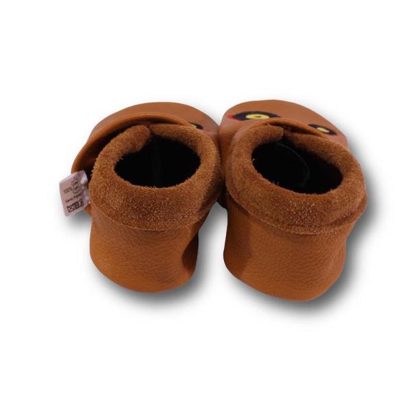 Krabbelschuhe roter Trecker mit Anhänger